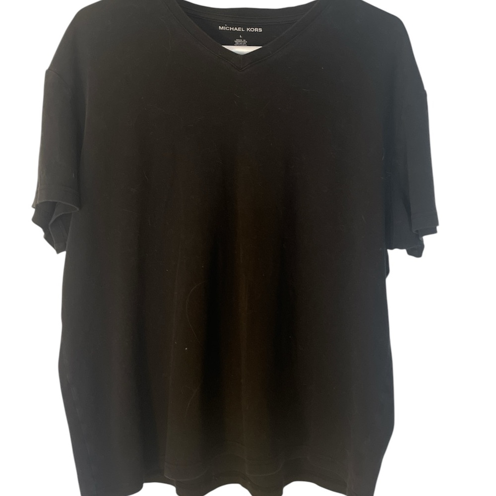 Michael Kors Black V-Neck T-Shirt